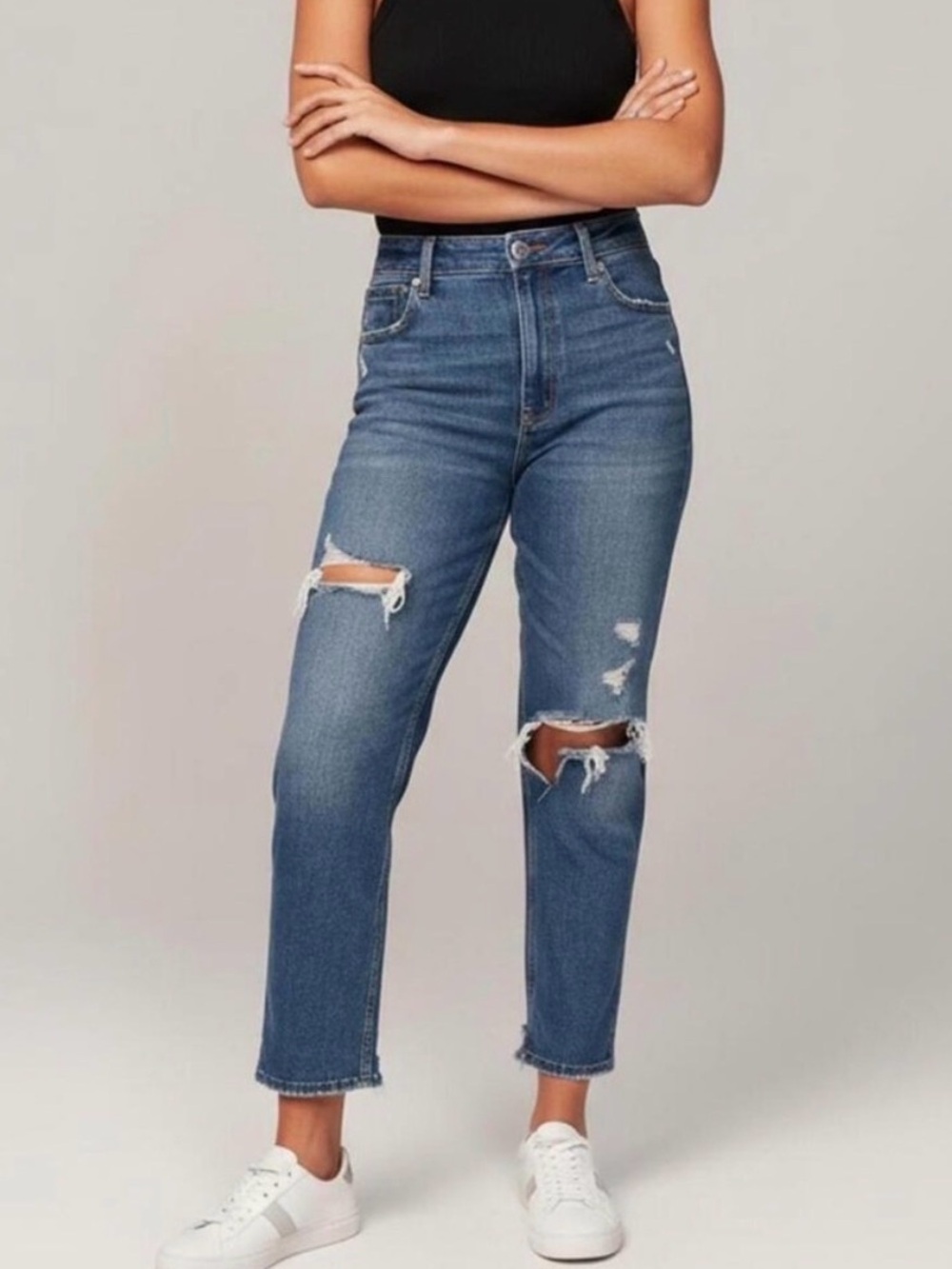 The Ankle Straight Ultra High Rise Jeans - Abercrombie size 28
